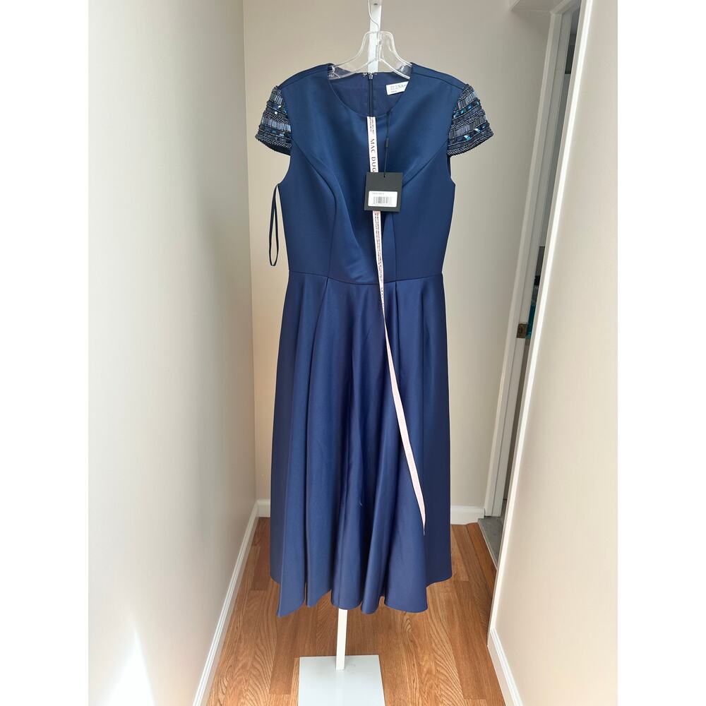 Mac Duggal Midnight Blue Midi Dress - Picture 4 of 8